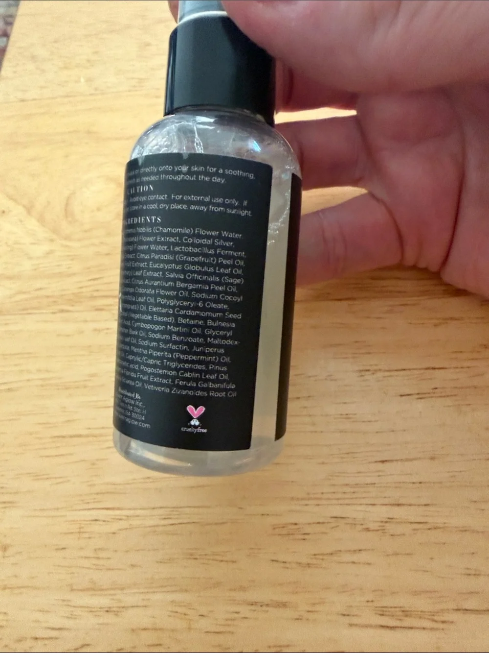 Black Soothing Face Spray - Clear Skin - Picture 4 of 4
